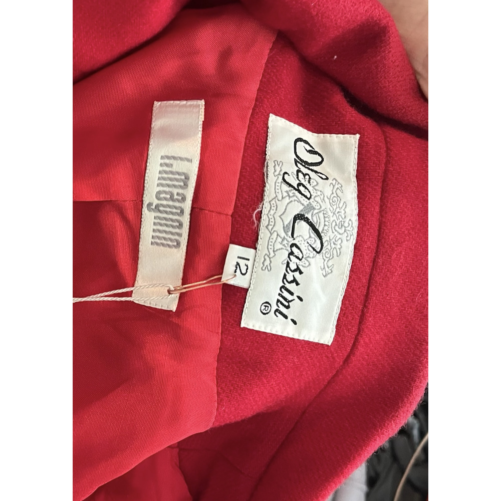 Red Wool Double Breasted Gold Button Jacket - image 4